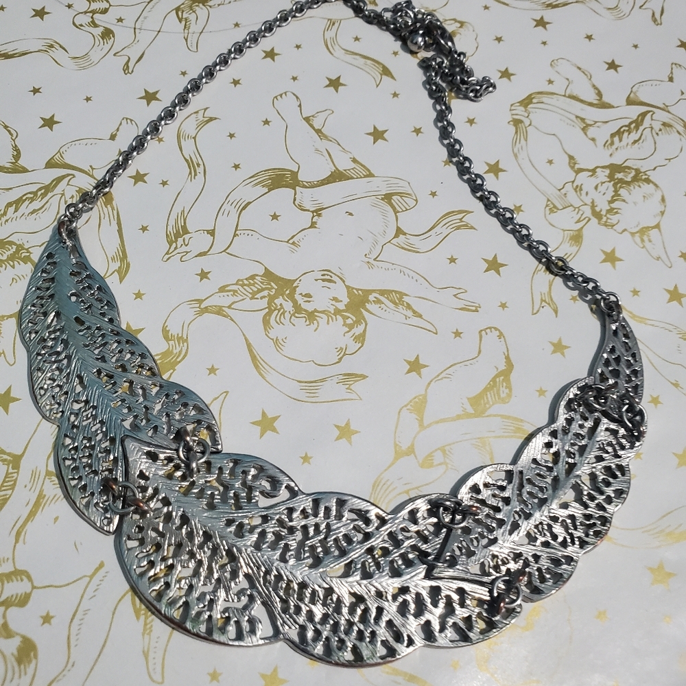 Leaf Statement Necklace - image 2